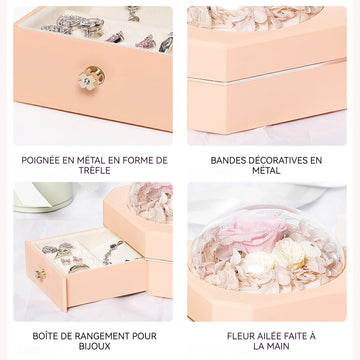 Emballage de noël 11,5x11,5x11cm coffret cadeau décoration rose coffret cadeau de noël boîte à bijoux coffret cadeau exquis noël